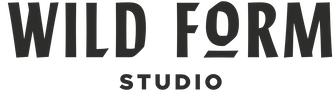 Wild Form Studio text-based logo that says "Wild Form Studio" in black letters